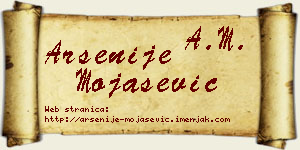 Arsenije Mojašević vizit kartica